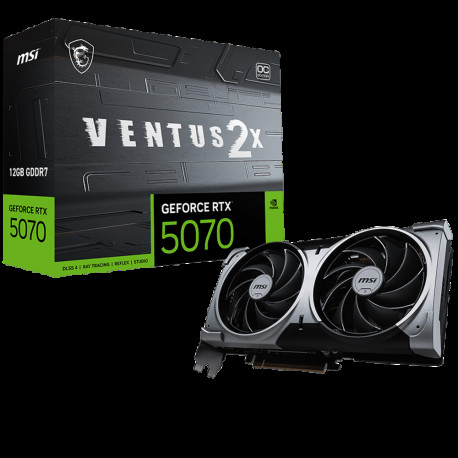 Видеокарта MSI RTX5070 VENTUS 2X OC 12GB GDDR7 192bit 3xDP HDMI 2FAN RTL