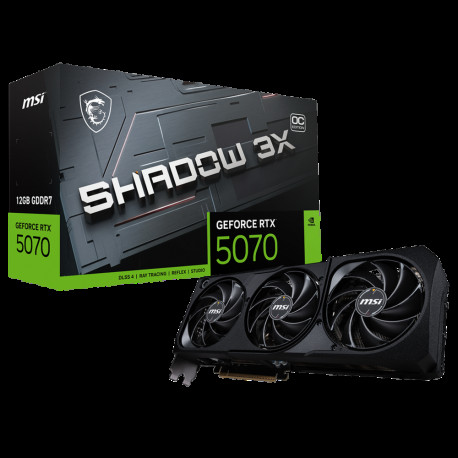Видеокарта MSI RTX5070 SHADOW 3X OC 12GB GDDR7 192bit 3xDP HDMI 3FAN RTL
