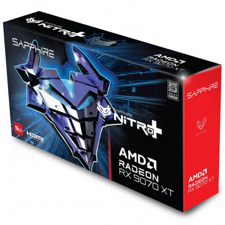 Видеокарта Sapphire RX9070XT NITRO+ OC 16GB GDDR6 256bit 2xDP 2xHDMI 3FAN RTL-7
