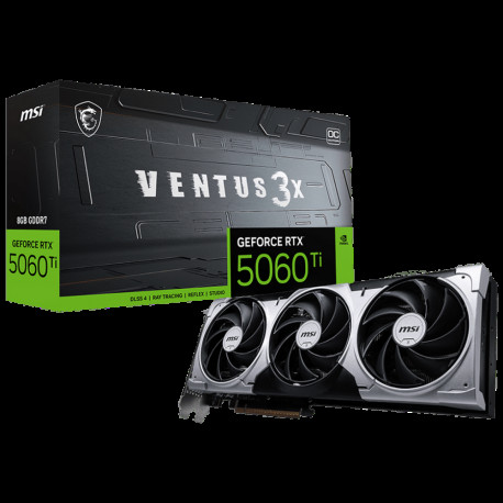 Видеокарта MSI RTX5060Ti VENTUS 3X OC 8GB GDDR7 128bit 3xDP HDMI 3FAN RTL