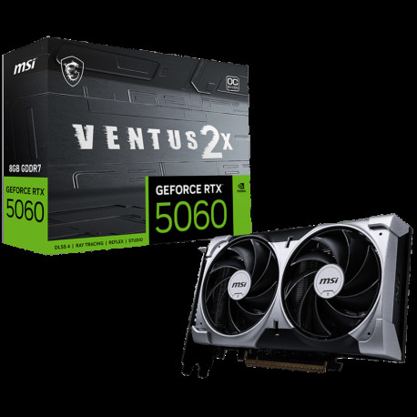 Видеокарта MSI RTX5060 VENTUS 2X OC 8GB GDDR7 128bit 3xDP HDMI 2FAN RTL