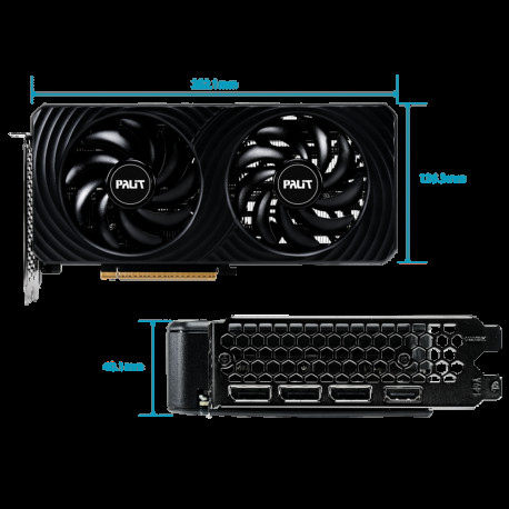 Видеокарта Palit RTX5060Ti DUAL 8GB GDDR7 128bit 3xDP HDMI 2FAN RTL-10