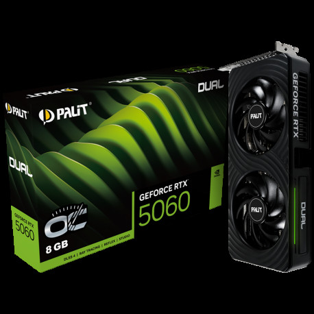 Видеокарта Palit RTX5060 DUAL OC 8GB GDDR7 128bit 3xDP HDMI 2FAN RTL