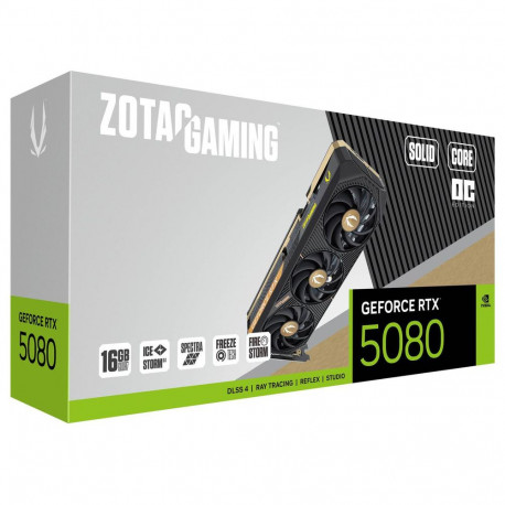 Видеокарта Zotac RTX5080 SOLID CORE OC 16GB GDDR7 256bit 3xDP HDMI PREMIUM PACK-7