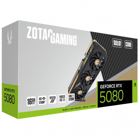 Видеокарта Zotac RTX5080 SOLID CORE 16GB GDDR7 256bit 3xDP HDMI 3FAN PREMIUM PACK-7