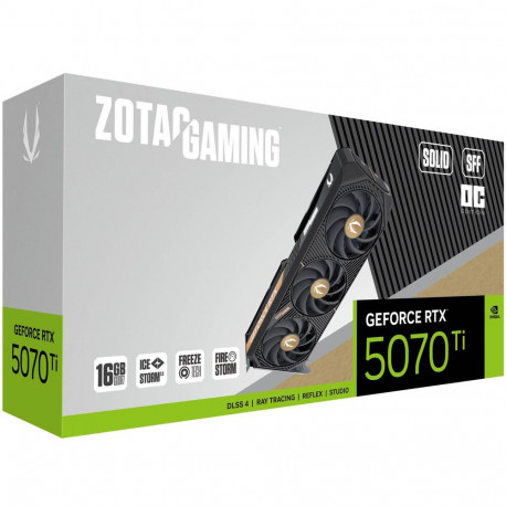Видеокарта Zotac RTX5070Ti SOLID SFF OC 16GB GDDR7 256bit 3xDP HDMI 3FAN PREMIUM PACK-7