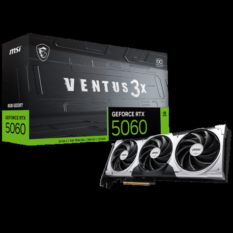 Видеокарта MSI RTX5060 VENTUS 3X OC 8GB GDDR7 128bit 3xDP HDMI 3FAN RTL