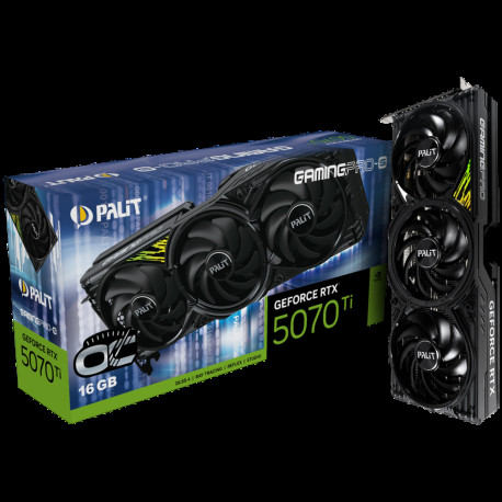 Видеокарта Palit RTX5070Ti GAMINGPRO-S OC 16GB GDDR7 256bit 3xDP HDMI 3FAN RTL