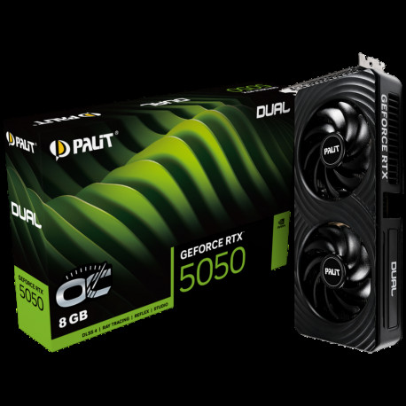 Видеокарта Palit RTX5050 DUAL OC 8GB GDDR6 128bit 3xDP HDMI 2FAN RTL