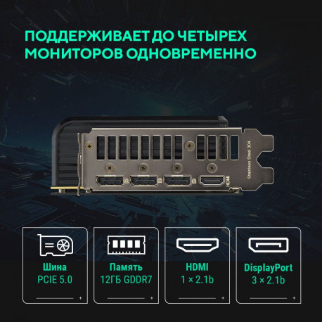 Видеокарта ASUS RTX5070 PRIME OC 12GB GDDR7 192bit 3xDP HDMI 3FAN RTL [PRIME-RTX5070-O12G]-12