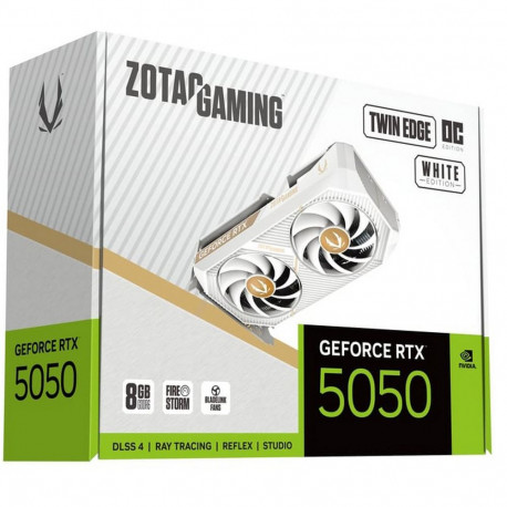 Видеокарта Zotac RTX5050 TWIN EDGE OC WHITE ED 8GB GDDR6 128bit 3xDP HDMI 2FAN MEDIUM PACK-7