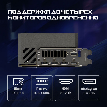 Видеокарта ASUS RTX5080 ROG ASTRAL OC 16GB GDDR7 256bit 3xDP 2xHDMI 3FAN RTL [ROG-ASTRAL-RTX5080-O16G-GAMING]-17