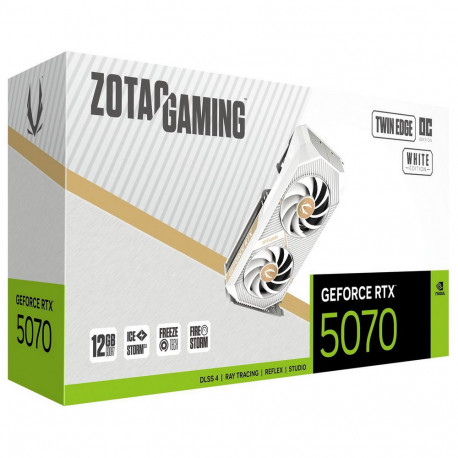 Видеокарта Zotac RTX5070 TWIN EDGE OC WHITE ED 12GB GDDR7 192bit 3xDP HDMI 2FAN PREMIUM PACK-7