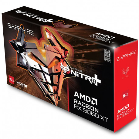 Видеокарта Sapphire RX9060XT NITRO+ OC 16GB GDDR6 128bit DP 2xHDIM 3FAN RTL-7