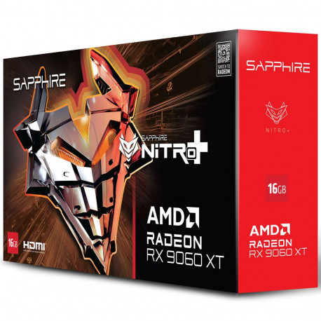 Видеокарта Sapphire RX9060XT NITRO+ OC 16GB GDDR6 128bit DP 2xHDIM 3FAN RTL-8