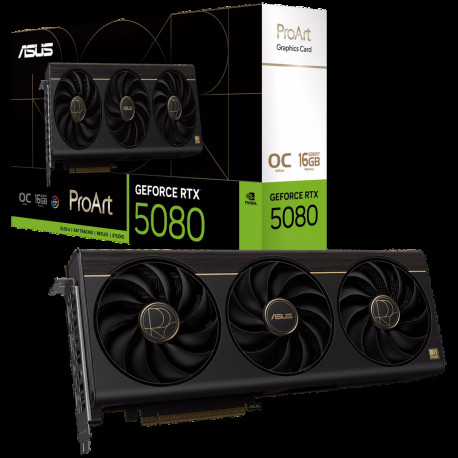 Видеокарта ASUS RTX5080 PROART OC 16GB GDDR7 256bit Type-C(DP) 2xDP HDMI 3FAN RTL (PROART-RTX5080-O16G)