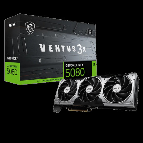 Видеокарта MSI RTX5080 VENTUS 3X 16GB GDDR7 256bit 3xDP HDMI 3FAN RTL