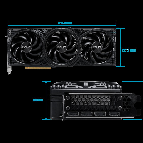 Видеокарта Palit RTX5080 GAMINGPRO OC 16GB GDDR7 256bit 3xDP HDMI 3FAN RTL-10