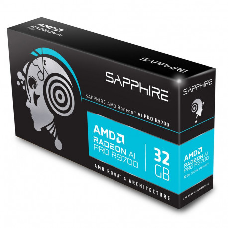 Видеокарта Sapphire AI PRO R9700 AI 32GB GDDR6 256bit 3xDP HDMI BLOWER RTL-6