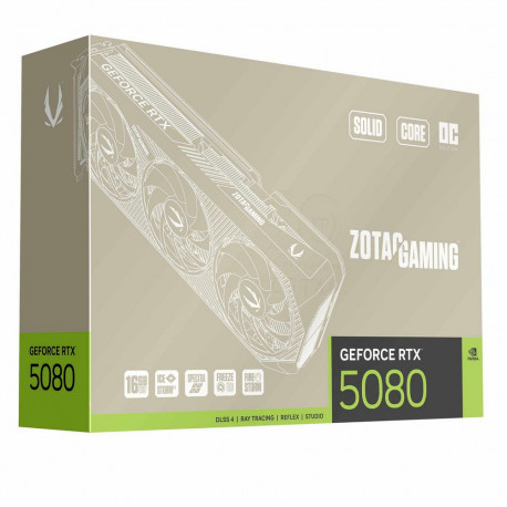 Видеокарта Zotac RTX 5080 SOLID CORE OC 20th ANNI Ed 16GB GDDR7 256bit 3xDP HDMI 3FAN PREMIUM PACK-8