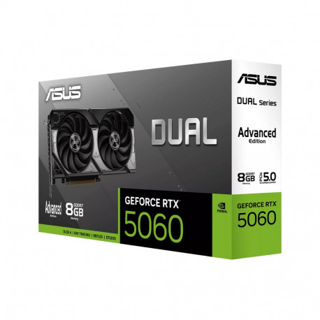 Видеокарта ASUS RTX5060 DUAL A ОС 8GB GDDR7 128bit 3xDP 1xHDMI 2FAN RTL (DUAL-RTX5060-O8G-A)-8