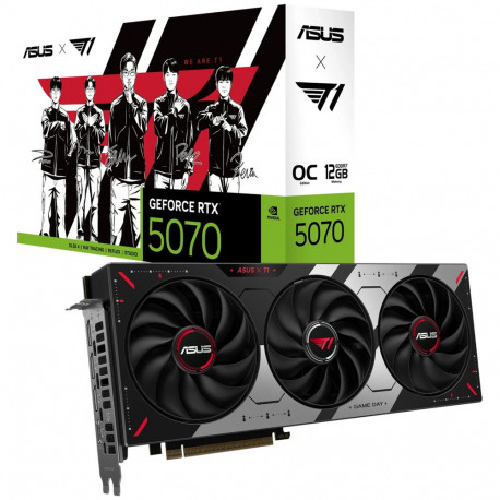 Видеокарта ASUS RTX5070 T1 GAMING OC 12GB GDDR7 192bit 3xDP HDMI 3FAN RTL (T1-RTX5070-O12G-GAMING)