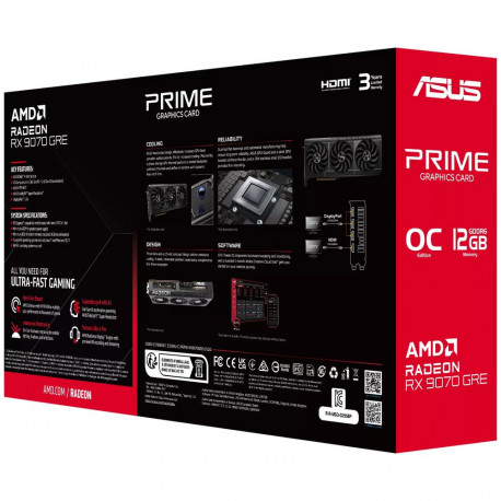 Видеокарта ASUS RX9070GRE PRIME OC 12GB GDDR6 192bit 3xDP HDMI 3FAN RTL (PRIME-RX9070GRE-O12G)-11